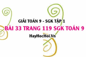 Giải bài 33 trang 119 SGK Toán 9 tập 1